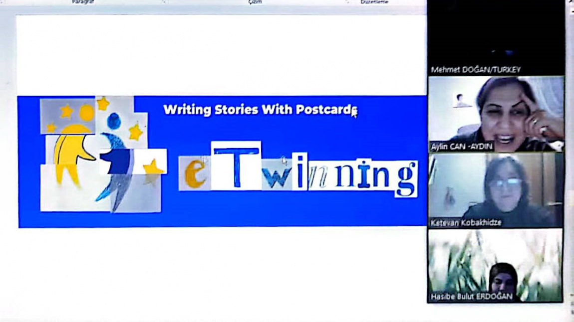 Writting Stories With Postcards e-Twinning Projesinin Öğretmen Webinarı Gerçekleştirildi.