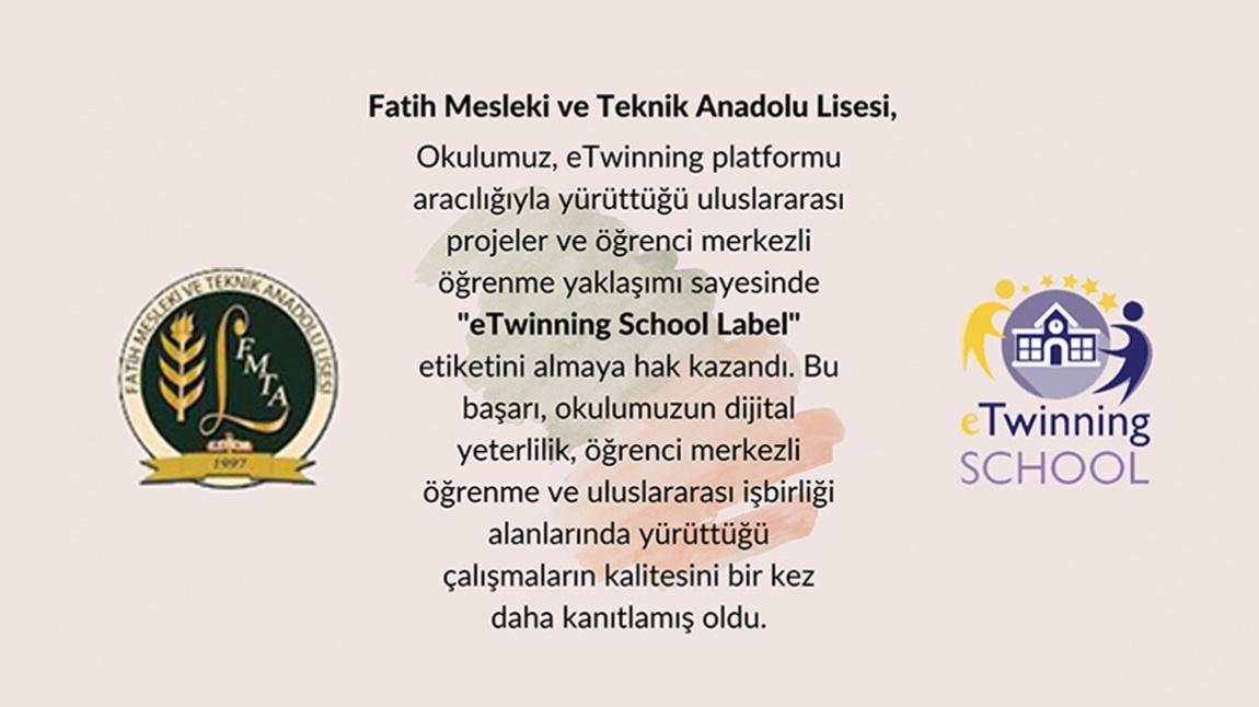 Okulumuz eTwinning School Label Etiketi Almaya Hak Kazandı